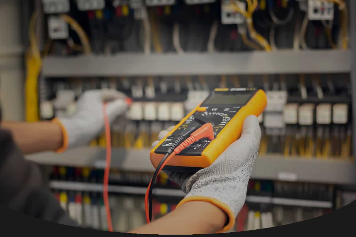 Electrician at work